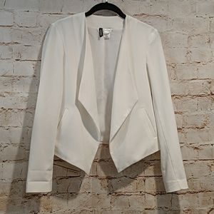 Divided White Women's Open Front Blazer